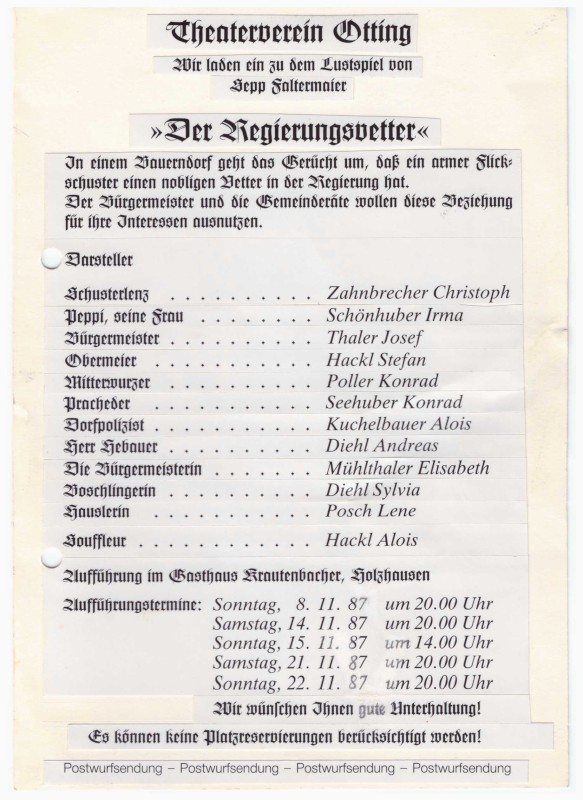 1987 Der Regierungsvetter