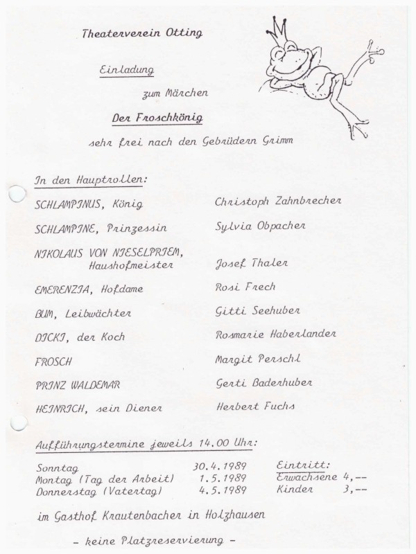 1989 Der Froschkönig