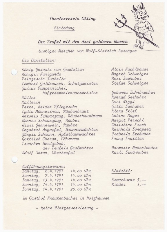 1991 Der Teufel mit den drei goldenen Haaren