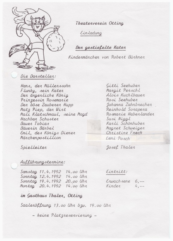 1992 Der gestiefelte Kater